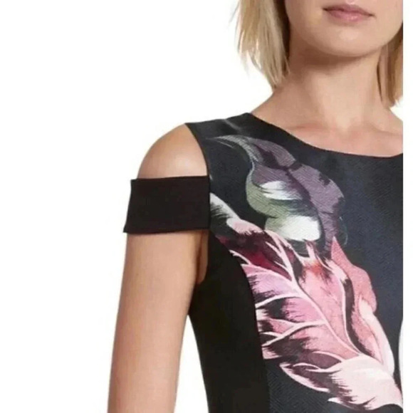 Ted Baker  Size 4 Black Eden Body Con Cold-shoulder Dress NEW! - Picture 3 of 9